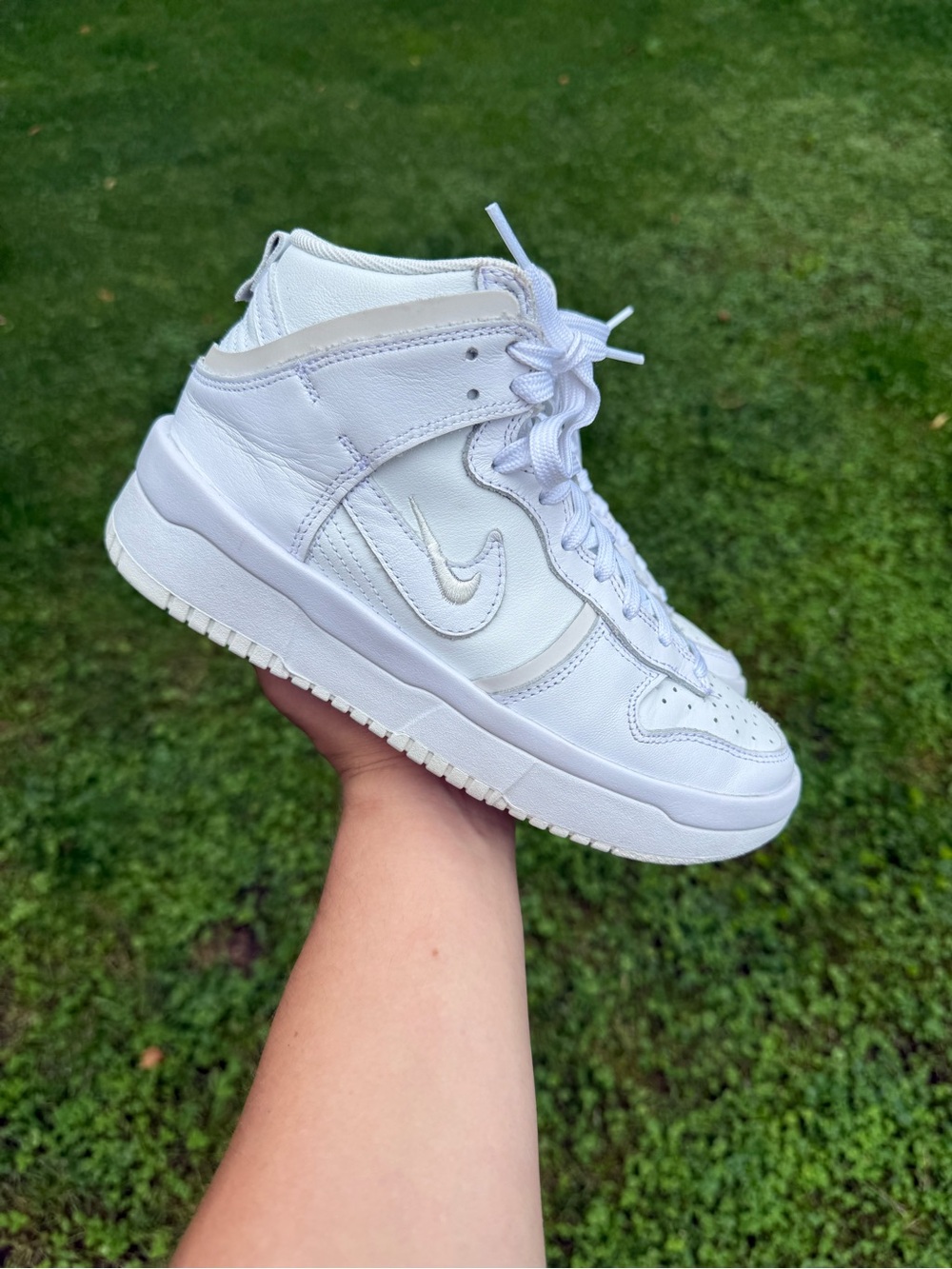 Women’s Nike Dunk High Up Summit White Sail Shoes Sneakers DH3718-100 Size 6.5